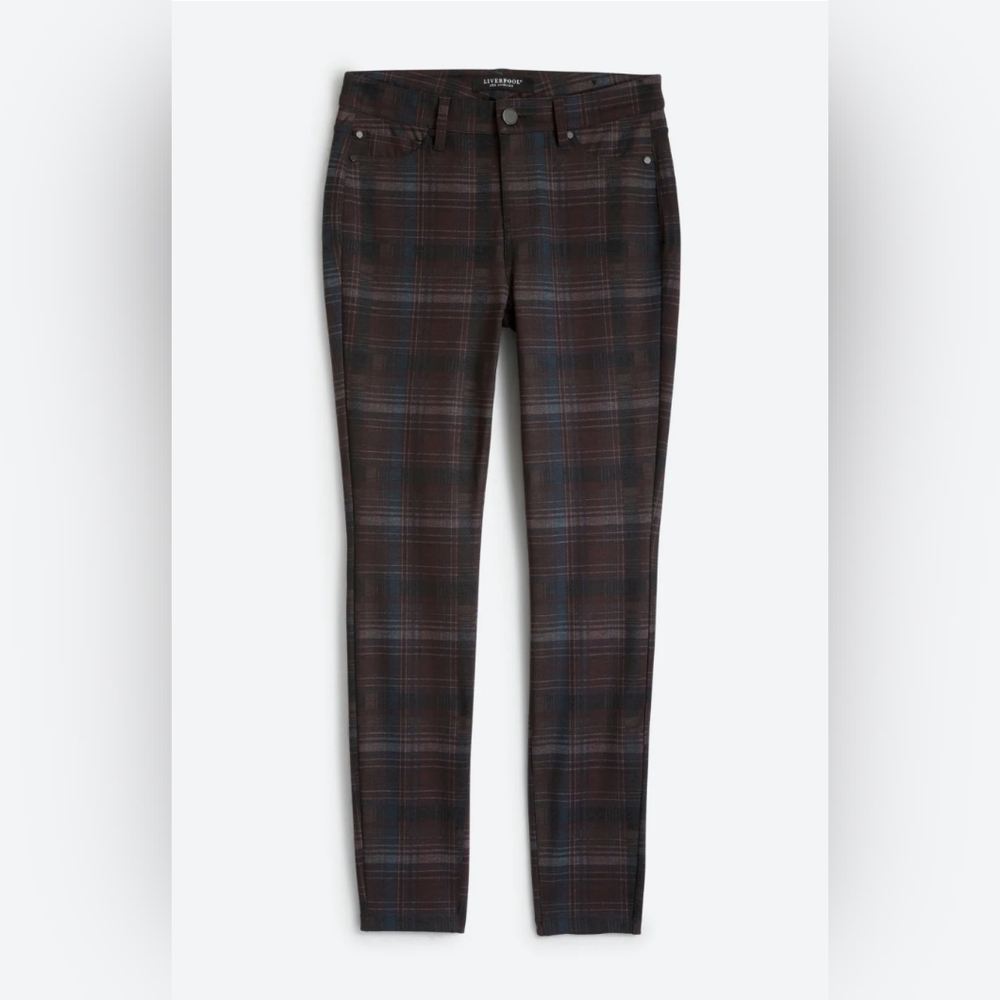 Liverpool Anita Skinny Pant in Plaid